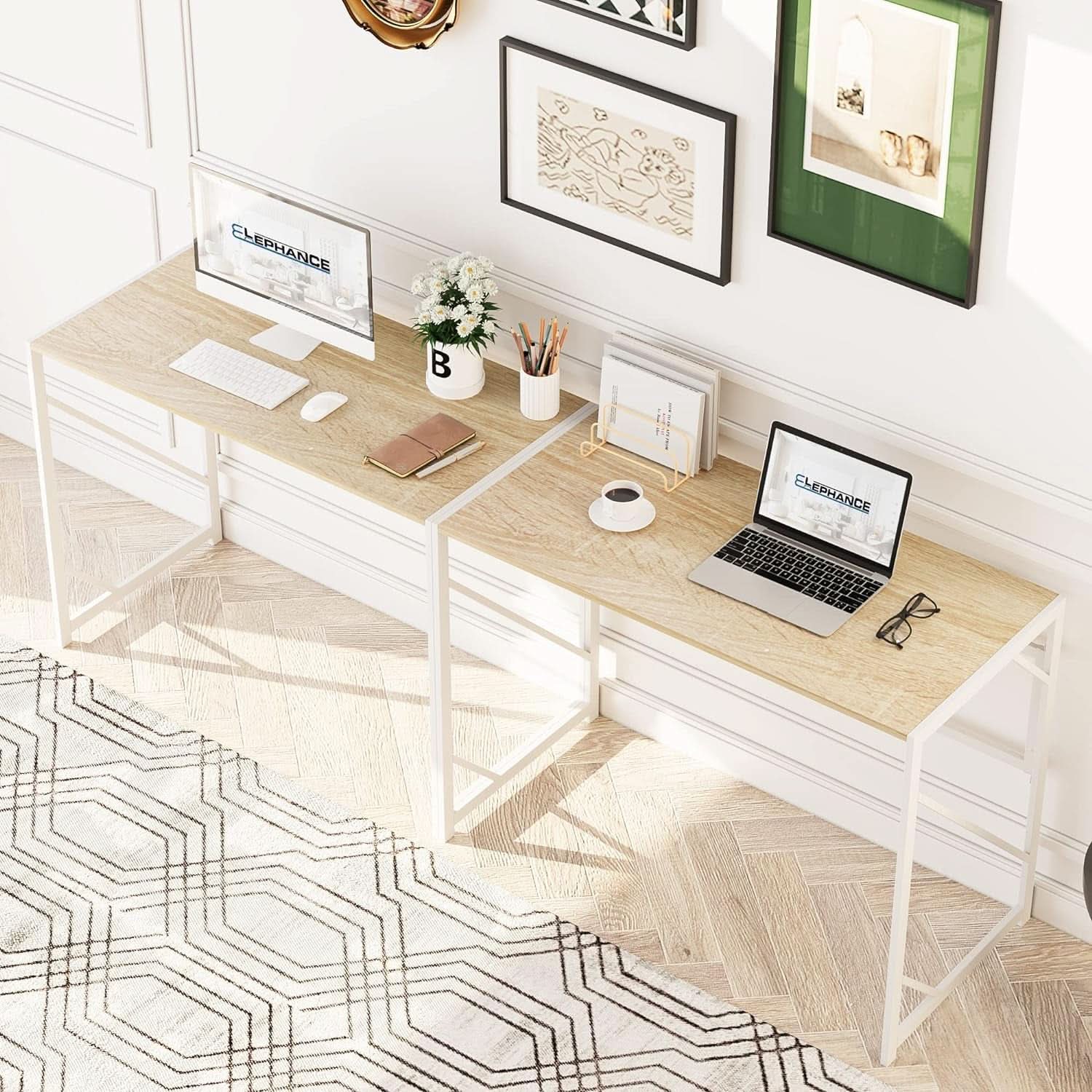 Foldable Desk For Home Office No Assembly 40.6 Inch Long