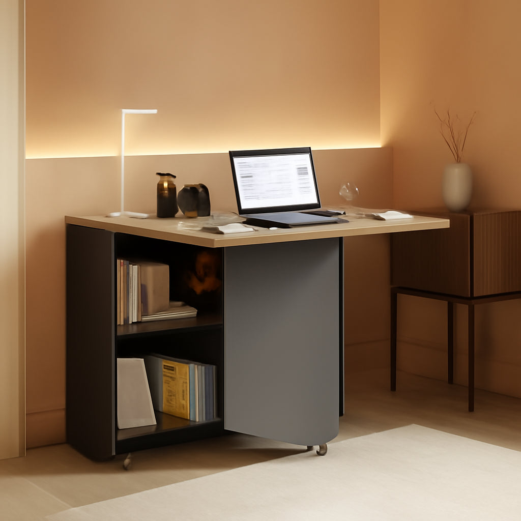 Foldable Dining Table With Drop Leaf And Storage Kitchen