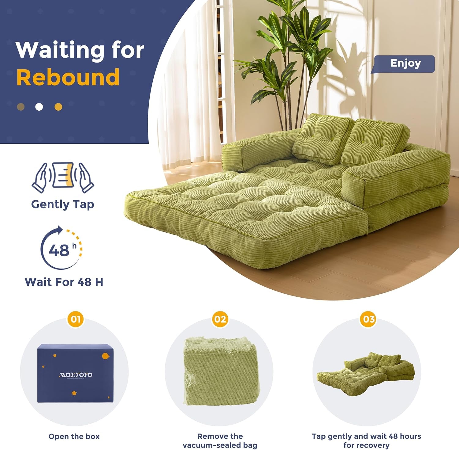 Foldable L Shaped Sleeper Sofa EmeraldGreen Deluxe