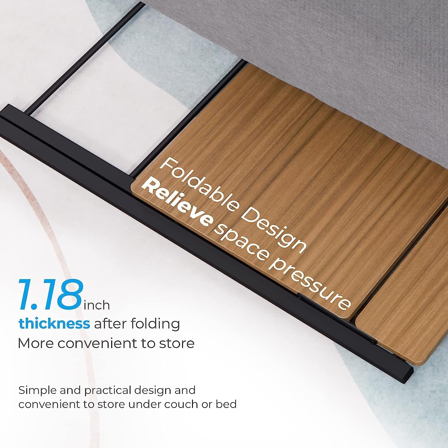 Foldable Two Tier Desk For Small Spaces No Assembly