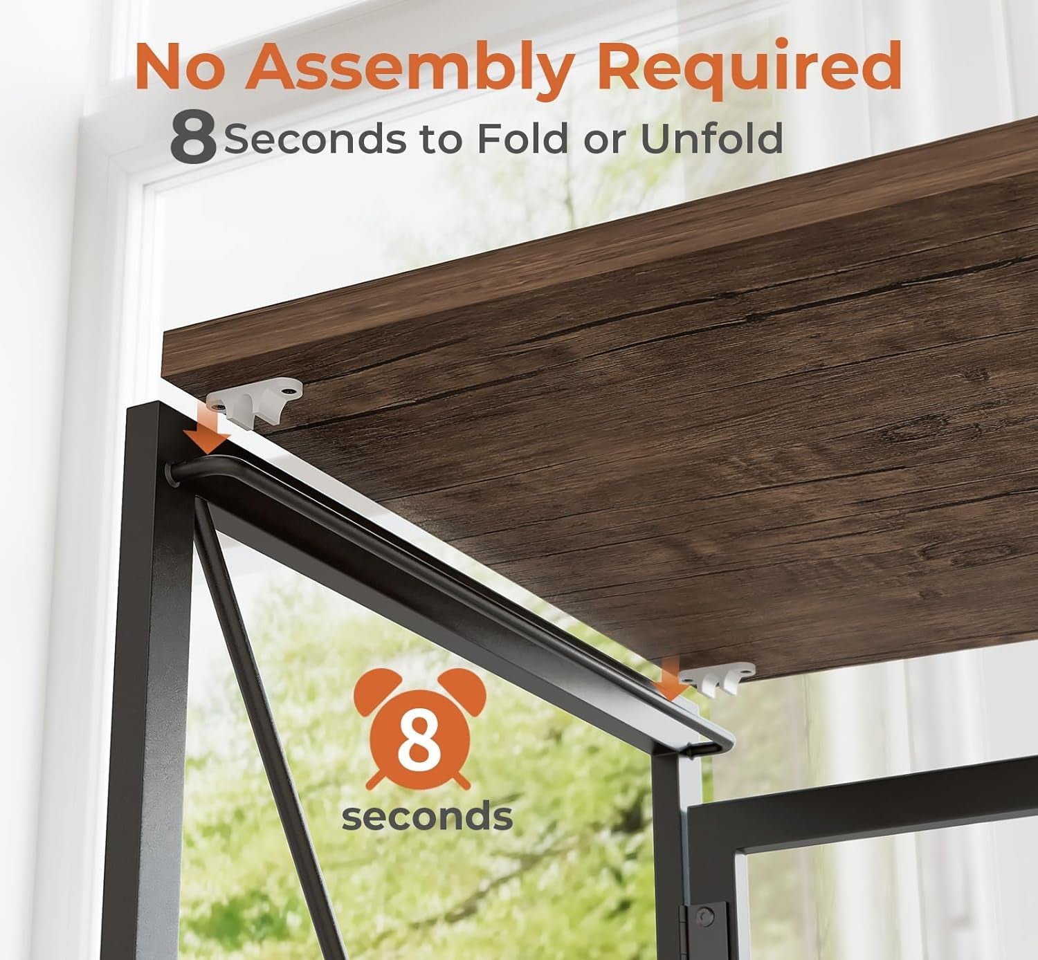 Folding Desk 39 Inch No Assembly For Home Office Use