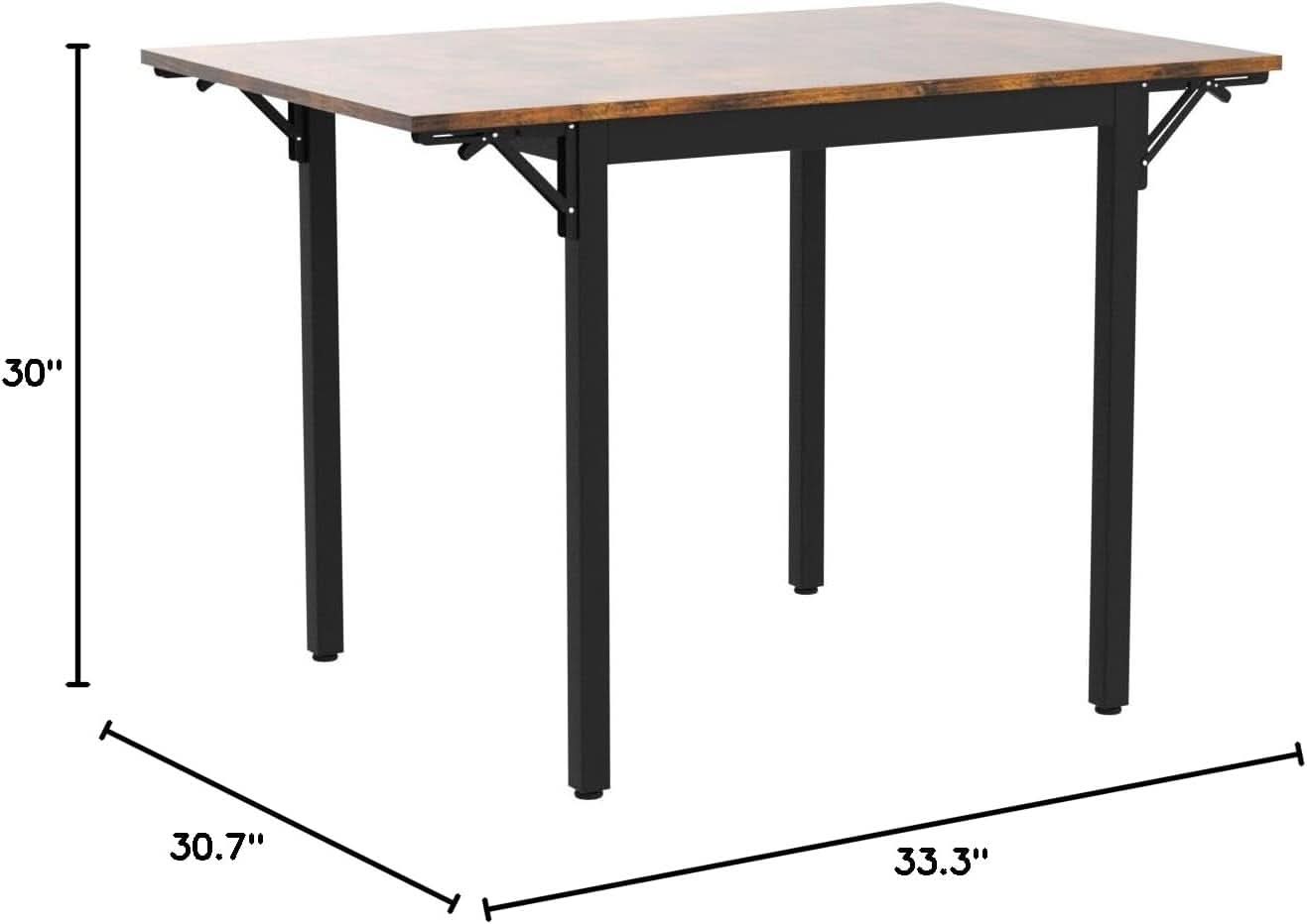 Folding Dining Table Drop Leaf Extendable Brown For Small Spaces Seats 2 To 4