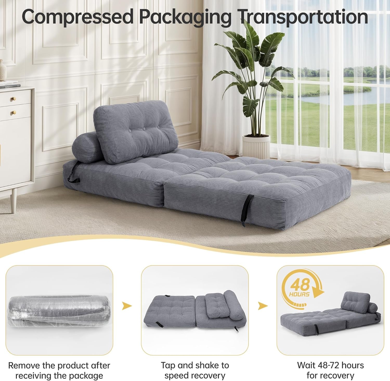 Folding Sofa Bed Convertible Chair for Small Spaces