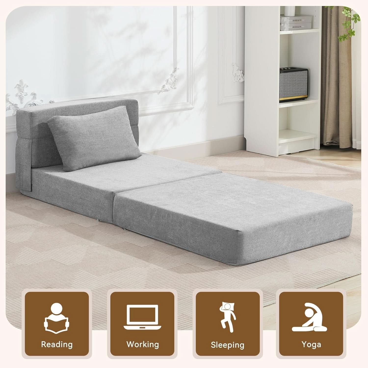 Folding Sofa Bed Convertible Couch with Memory Foam
