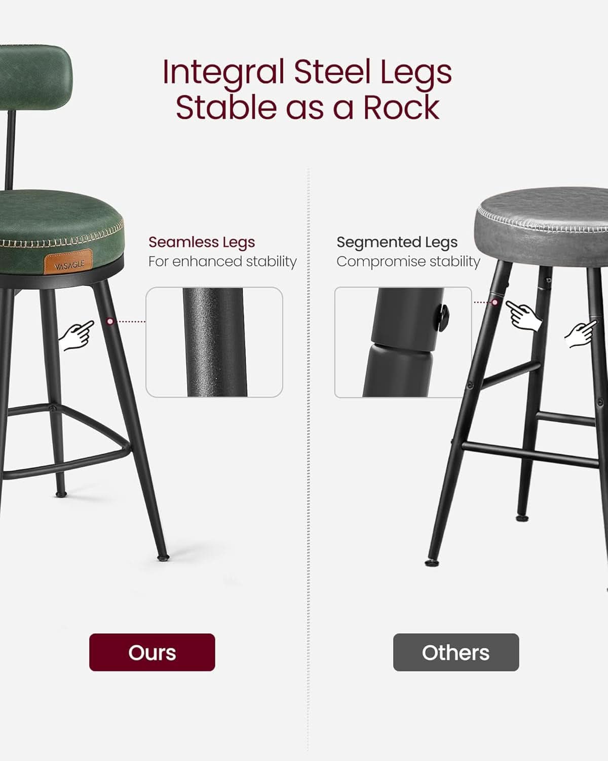 Forest Green 30 Inch Bar Stools Set Of 2 For Kitchen