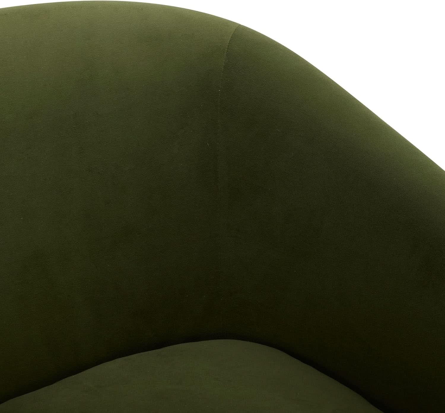 Forest Green Velvet Swivel Upholstered Armchair FSC