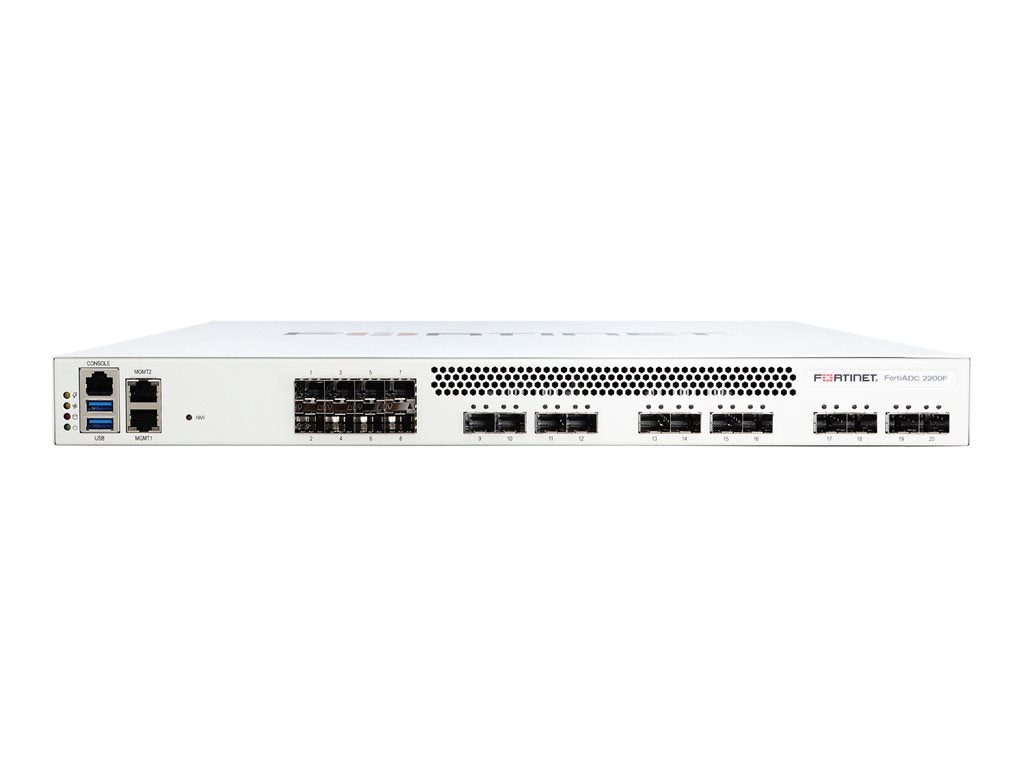 Fortinet FortiADC 2200F - Application accelerator - with 1 year FortiCare Premium Support + 1 year FortiADC Network Security FAD-2200F-BDL-730-12