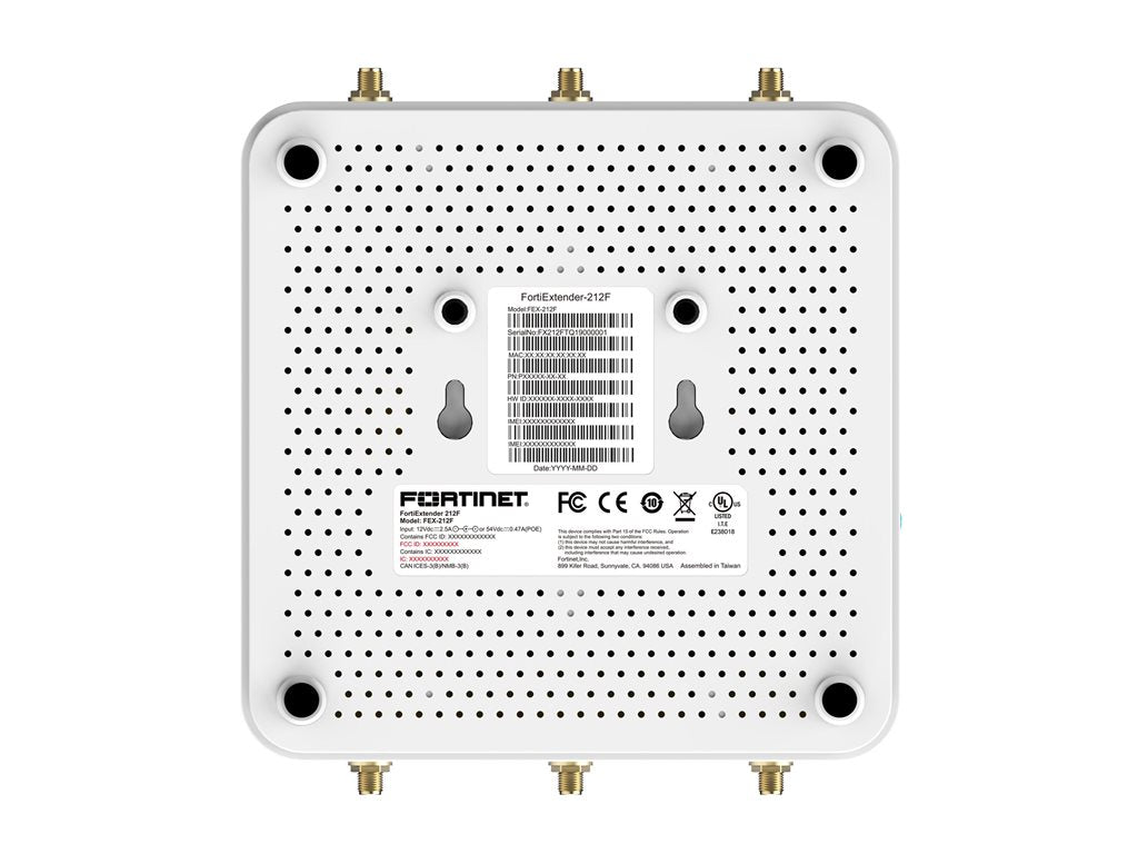 Fortinet FortiExtenderVehicle 212F - Wireless router - WWAN 4-port switch - 1GbE - Dual Band - 4G, 3G - wall-mountable FEV-212F-Y