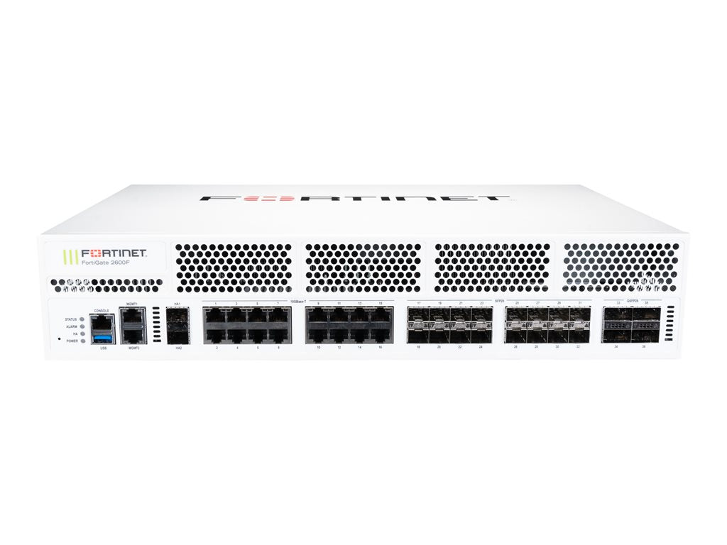 Fortinet FortiGate 2601F-DC - Security appliance - with 1 year FortiCare Premium Support + 1 year FortiGuard Enterprise