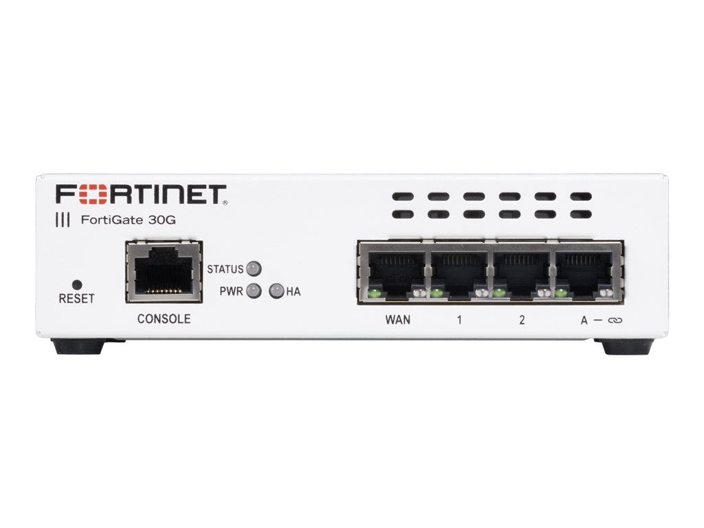 Fortinet FortiGate 30G - Security appliance - with 1 year FortiCare Premium Support + 1 year FortiGuard Unified Threat Protection FG-30G-BDL-950-12