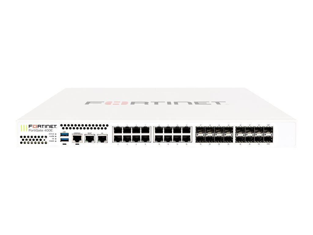 Fortinet FortiGate 401E-DC - Security appliance - with 1 year FortiCare Premium Support + 1 year FortiGuard Enterprise