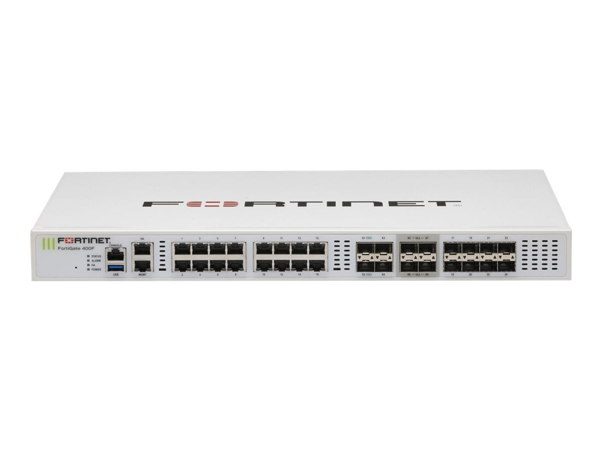 Fortinet FortiGate 401F - Security appliance - with 1 year FortiCare Premium Support + 1 year FortiGuard Unified Threat Protection FG-401F-BDL-950-12