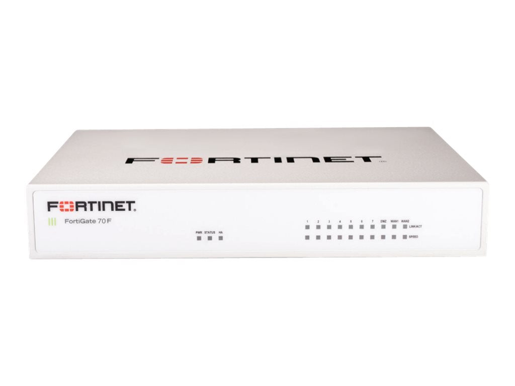 Fortinet FortiGate 70F - Security appliance - with 1 year FortiCare Premium Support + 1 year FortiGuard Enterprise Protection FG-70F-BDL-809-12