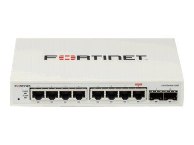 Fortinet FortiSwitch 108F - Switch - managed - 8 x 1000Base-T + 2 x Gigabit SFP - side to back airflow - desktop - TAA