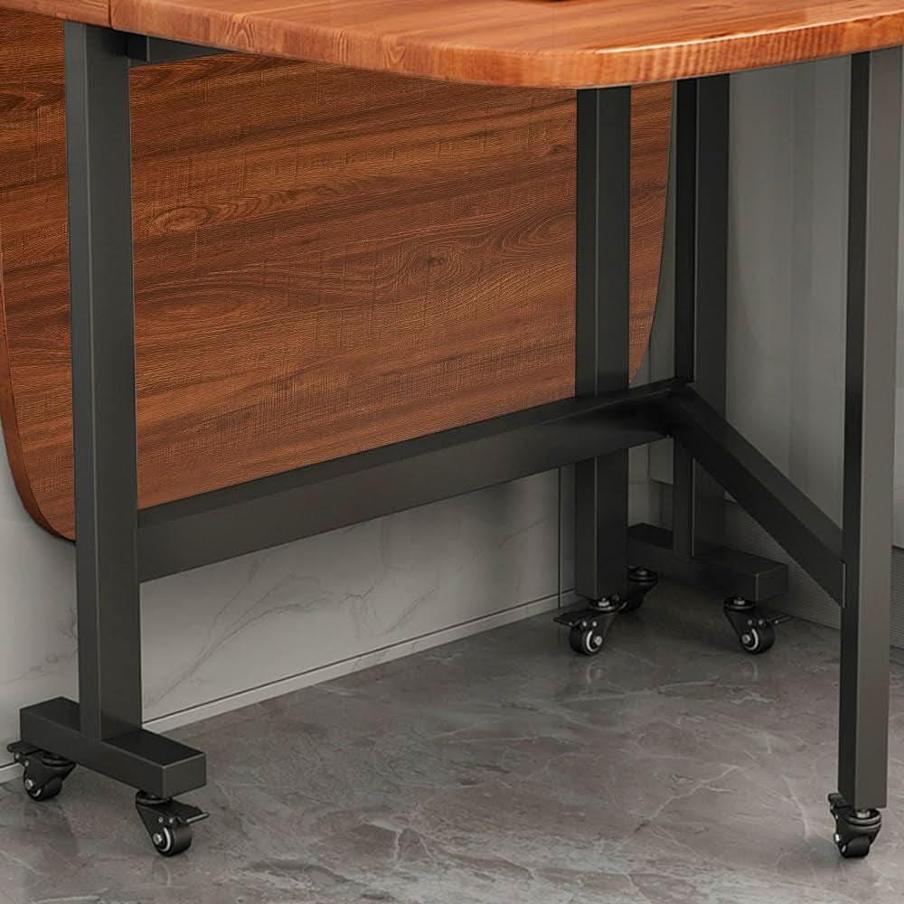 Forty Seven Inch Drop Leaf Folding Dining Table Solid Wood