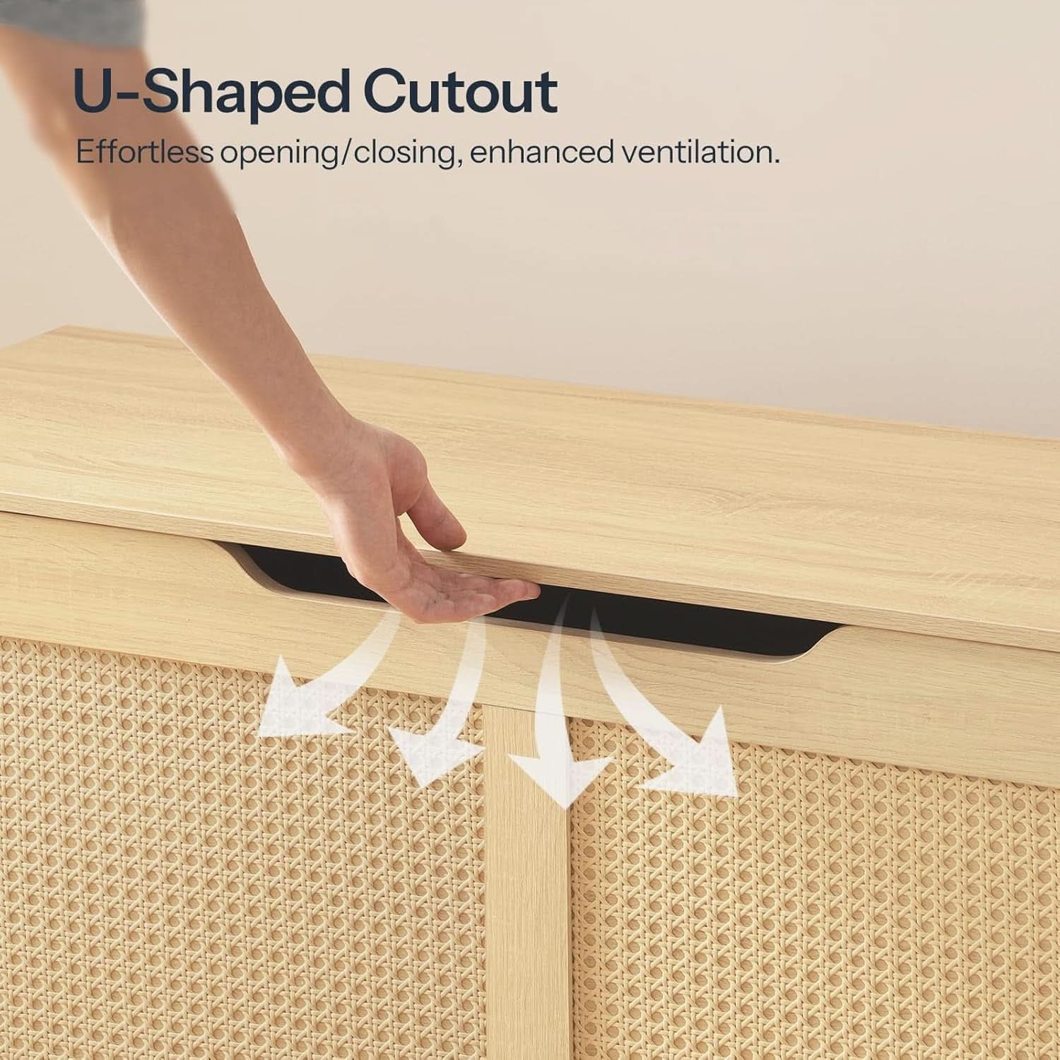 FortyThreeInch RattanLike StorageChest Bench With Safety Hinge