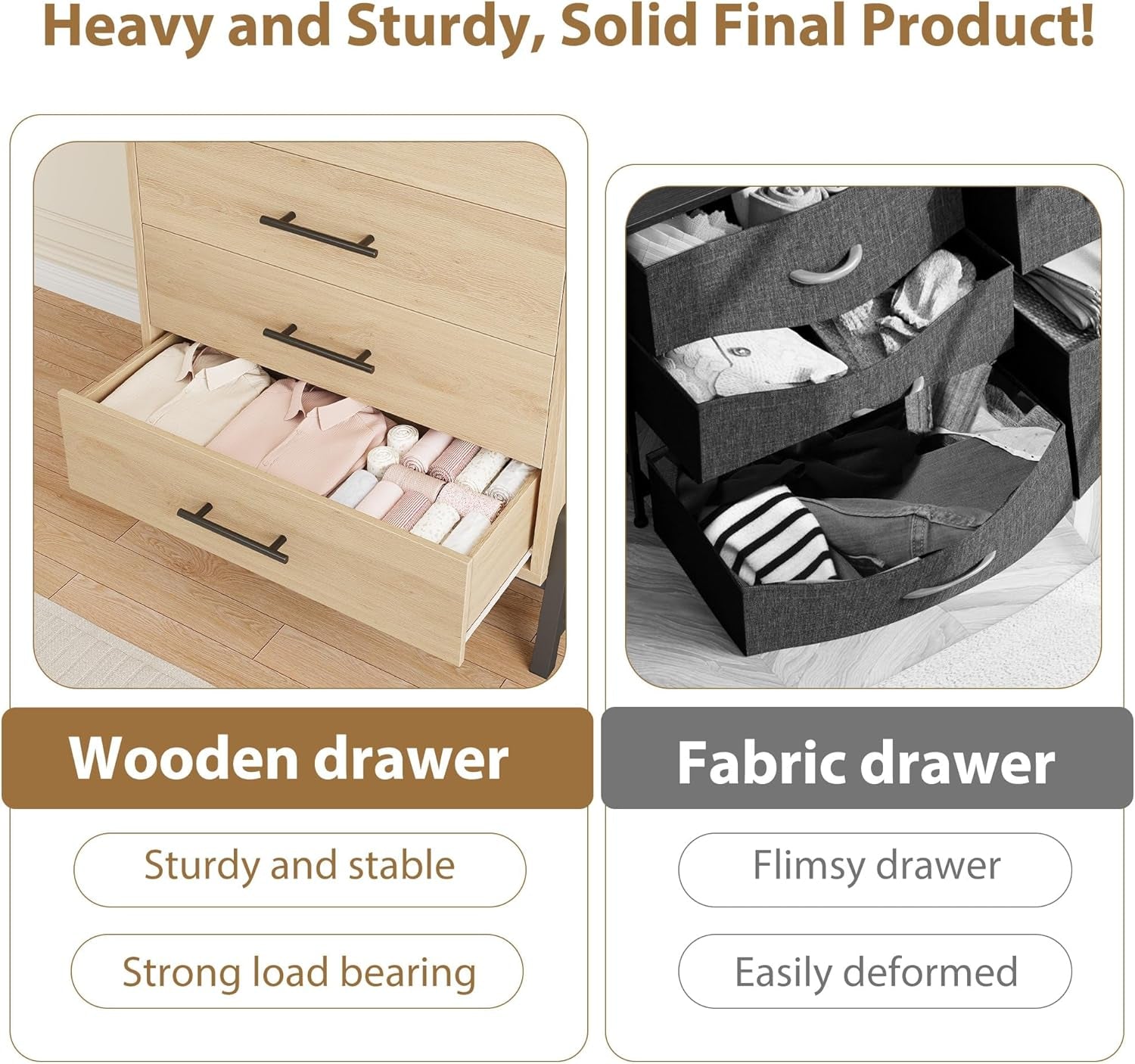 Four Drawer Dresser 38 Inch Freestanding Oakwood Unit