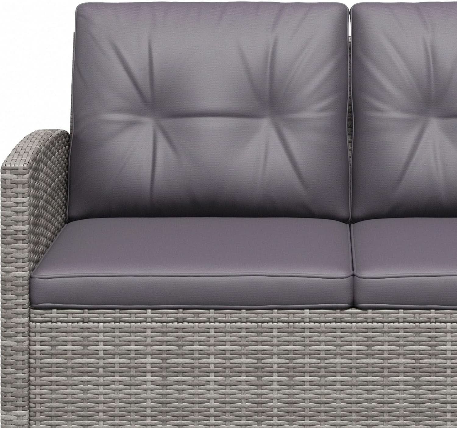 Four Piece Patio Furniture Set with Cushions and Table