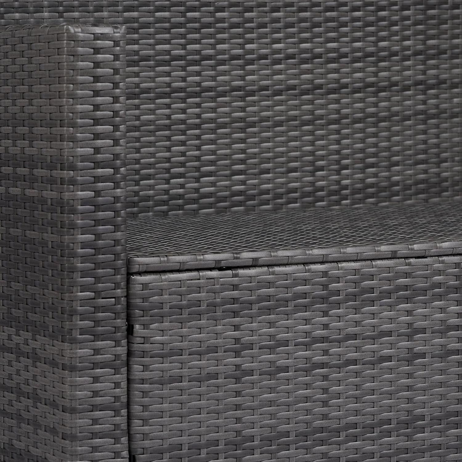 Four Piece Wicker Patio Furniture Set with Cushions