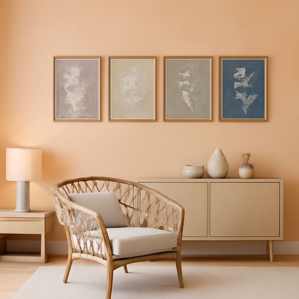 Framed Botanical Wall Art Set Of 4 With Walnut 10x10 Frames