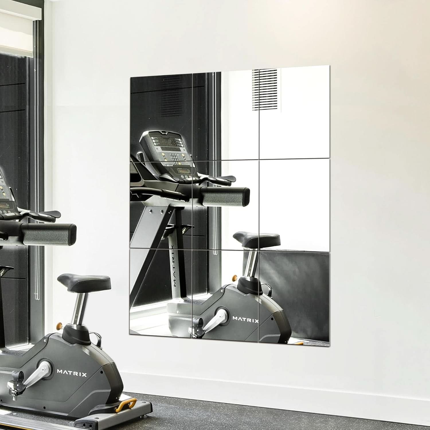Frameless Full Length Mirror Tiles 16x12 Inch Wall Set