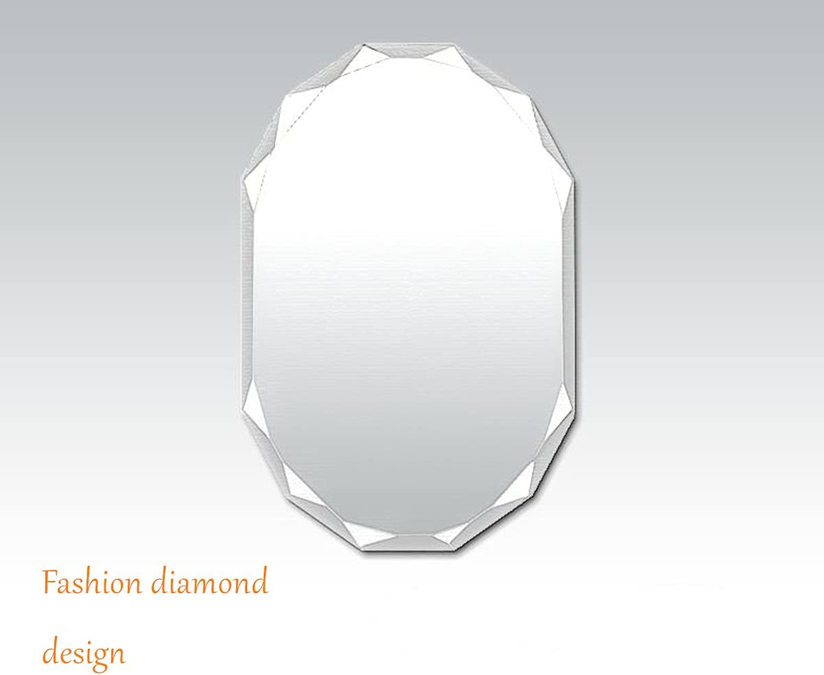 Frameless Wall Mount Vanity Mirror 24x36 Silver Beveled