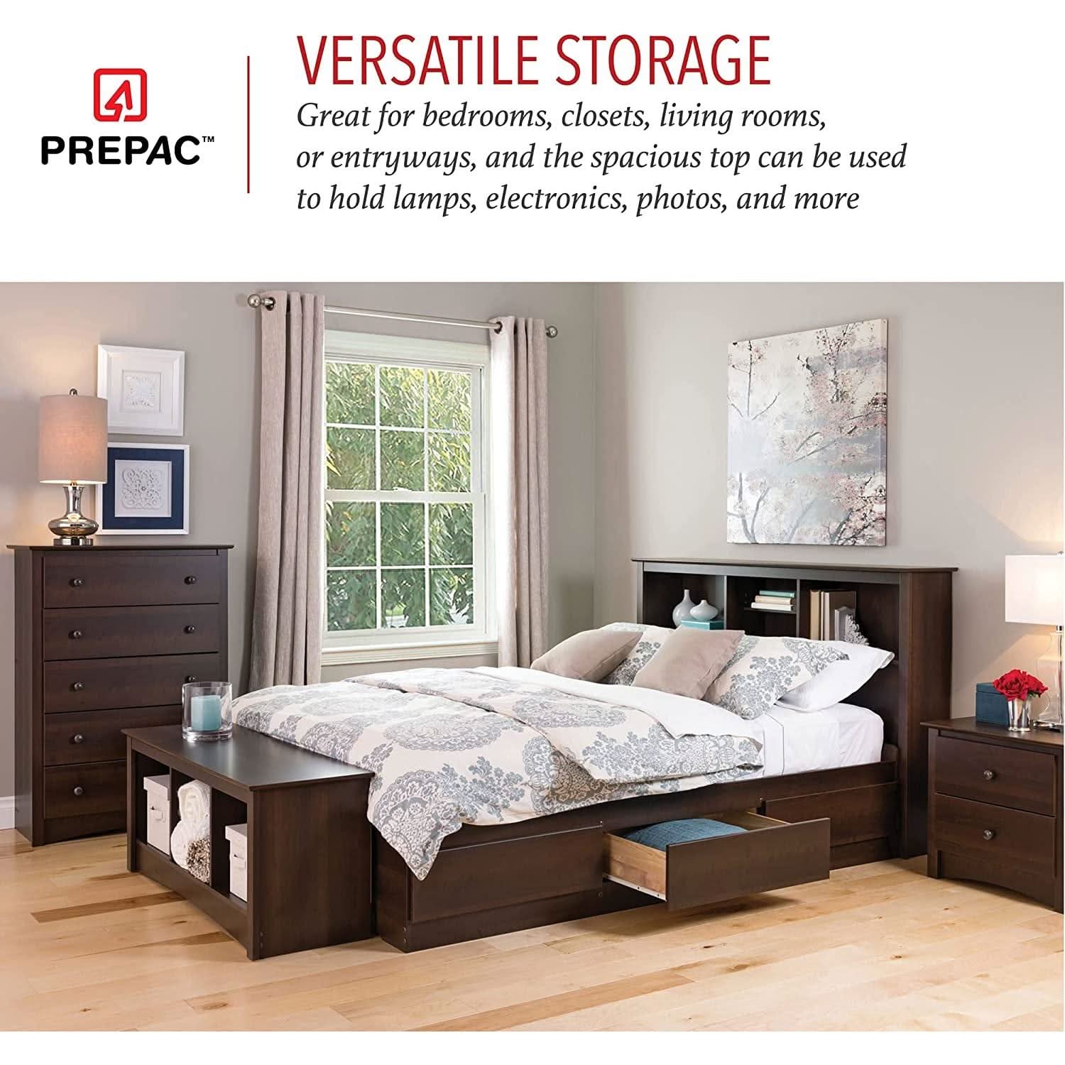 Fremont Espresso 5 Drawer Chest For Bedroom Storage