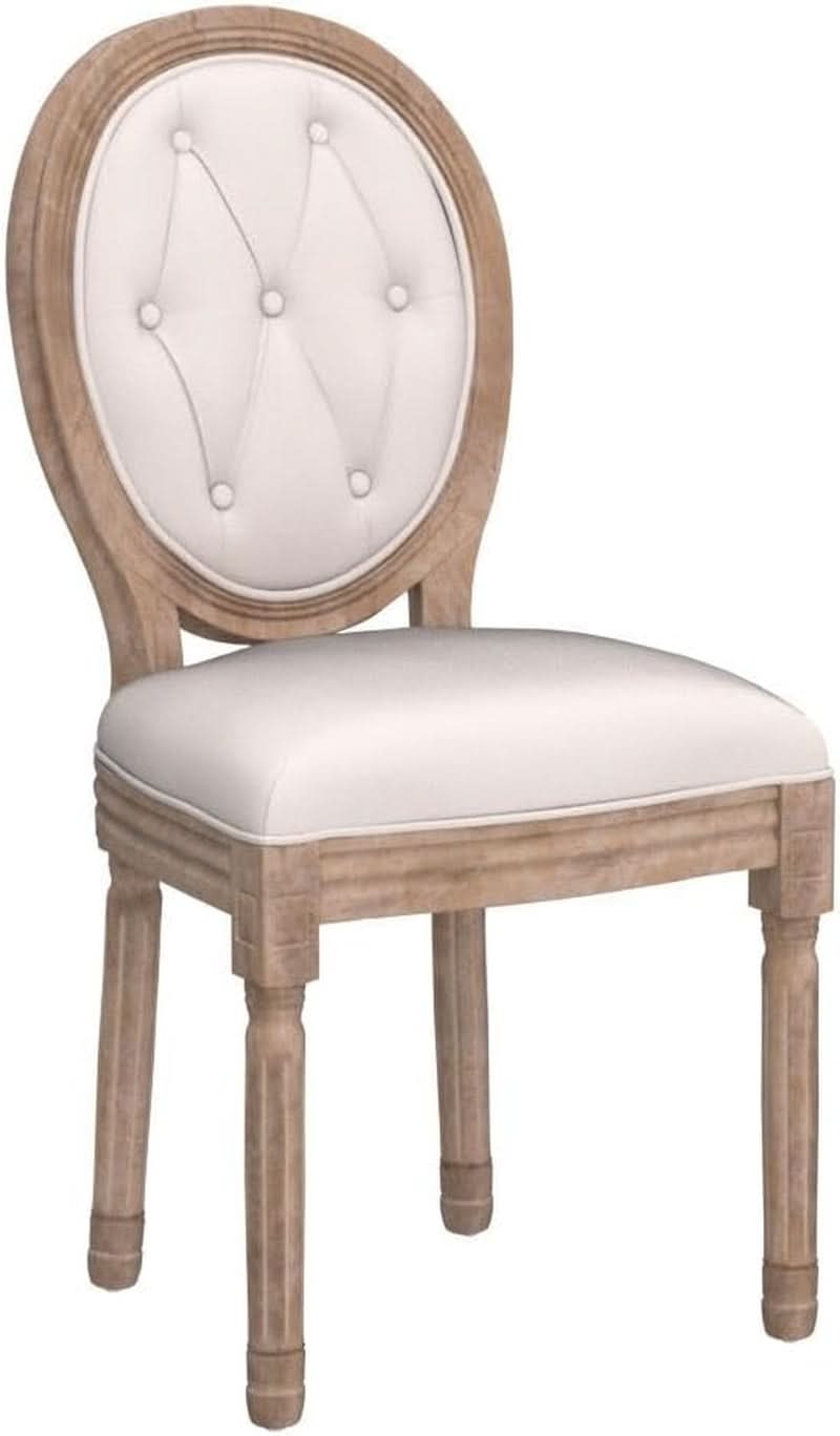 French Country Dining Chairs Set Of 4 Louis Style With Curved Backrest