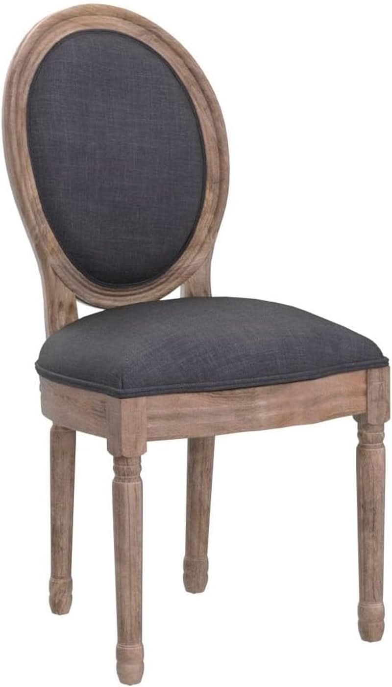 French Country Dining Chairs Set of 4 Oak Wood Round Back