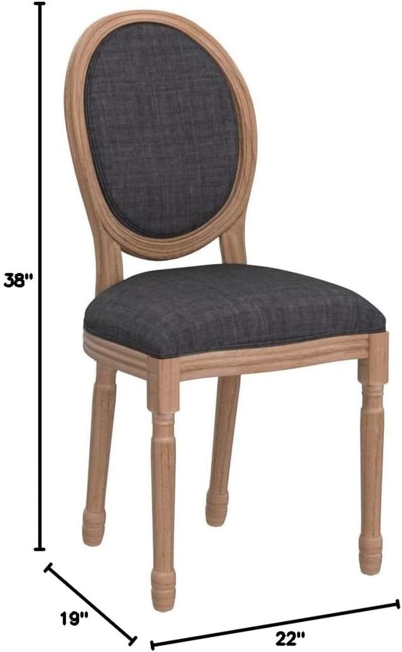 French Country Farmhouse Upholstered Dining Chairs Set Of 6
