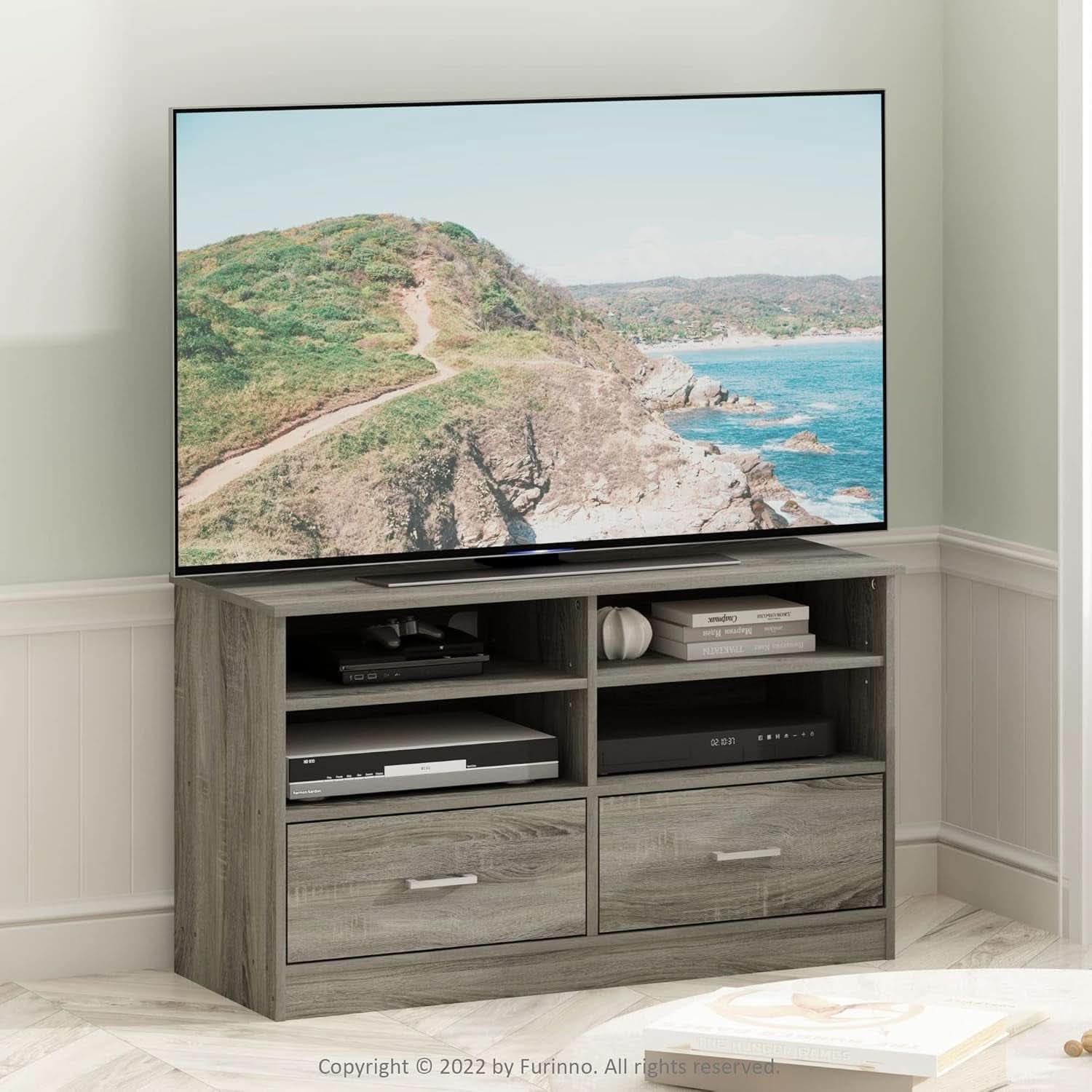 French Oak TV Stand With Drawers For Living Room Space