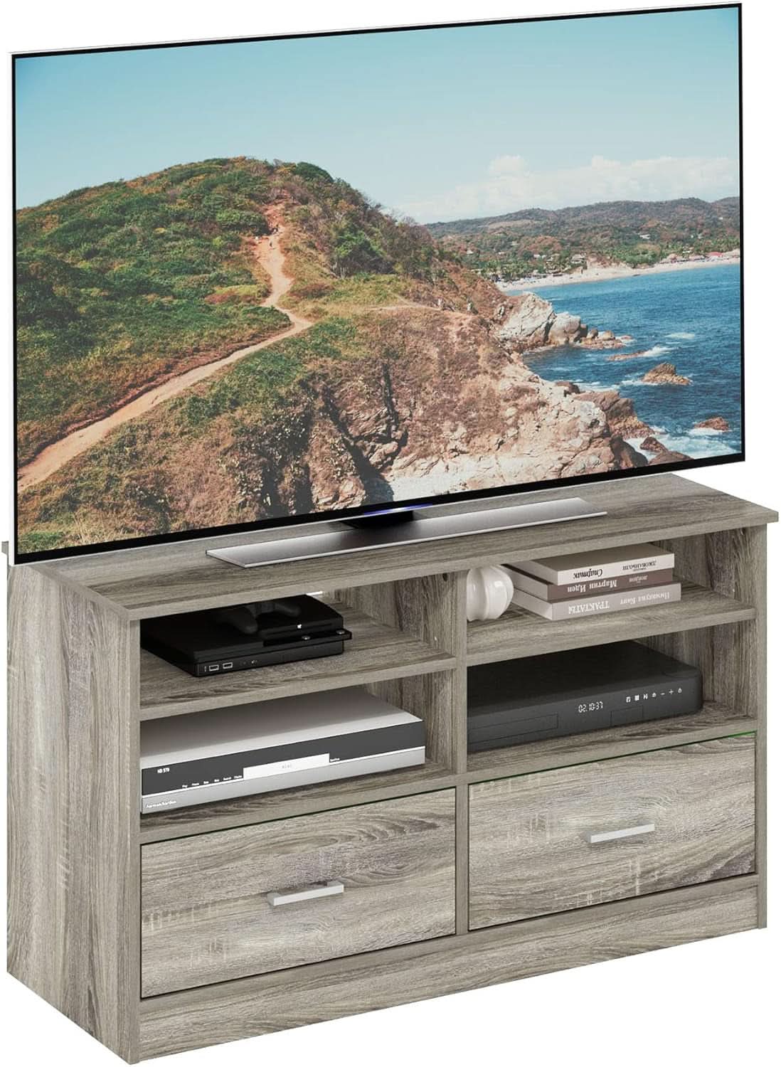 French Oak TV Stand With Drawers For Living Room Space