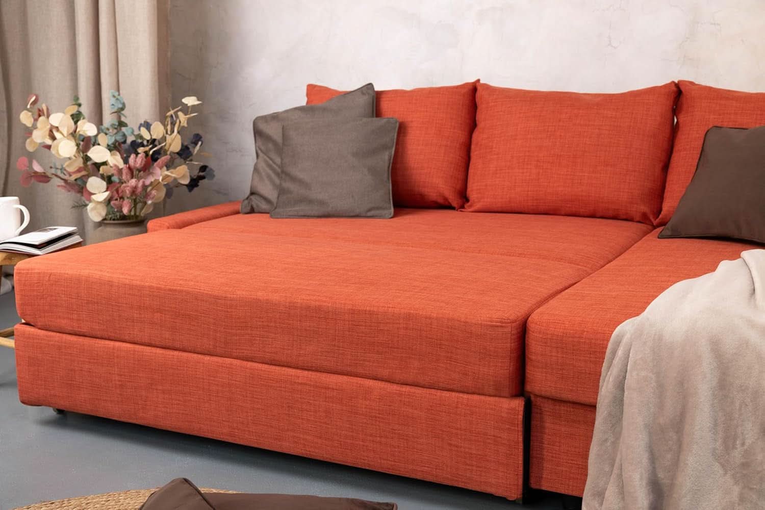 Friheten Slipcover For IKEA ChaiseCorner Orange Snug Fit
