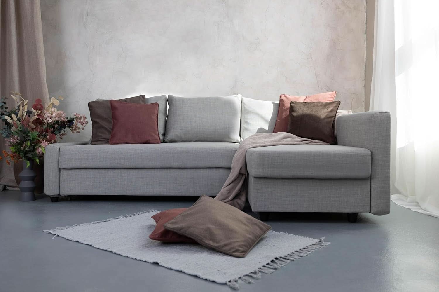 Friheten Slipcover For Ikea Friheten Sofa Bed With Chaise Light Grey