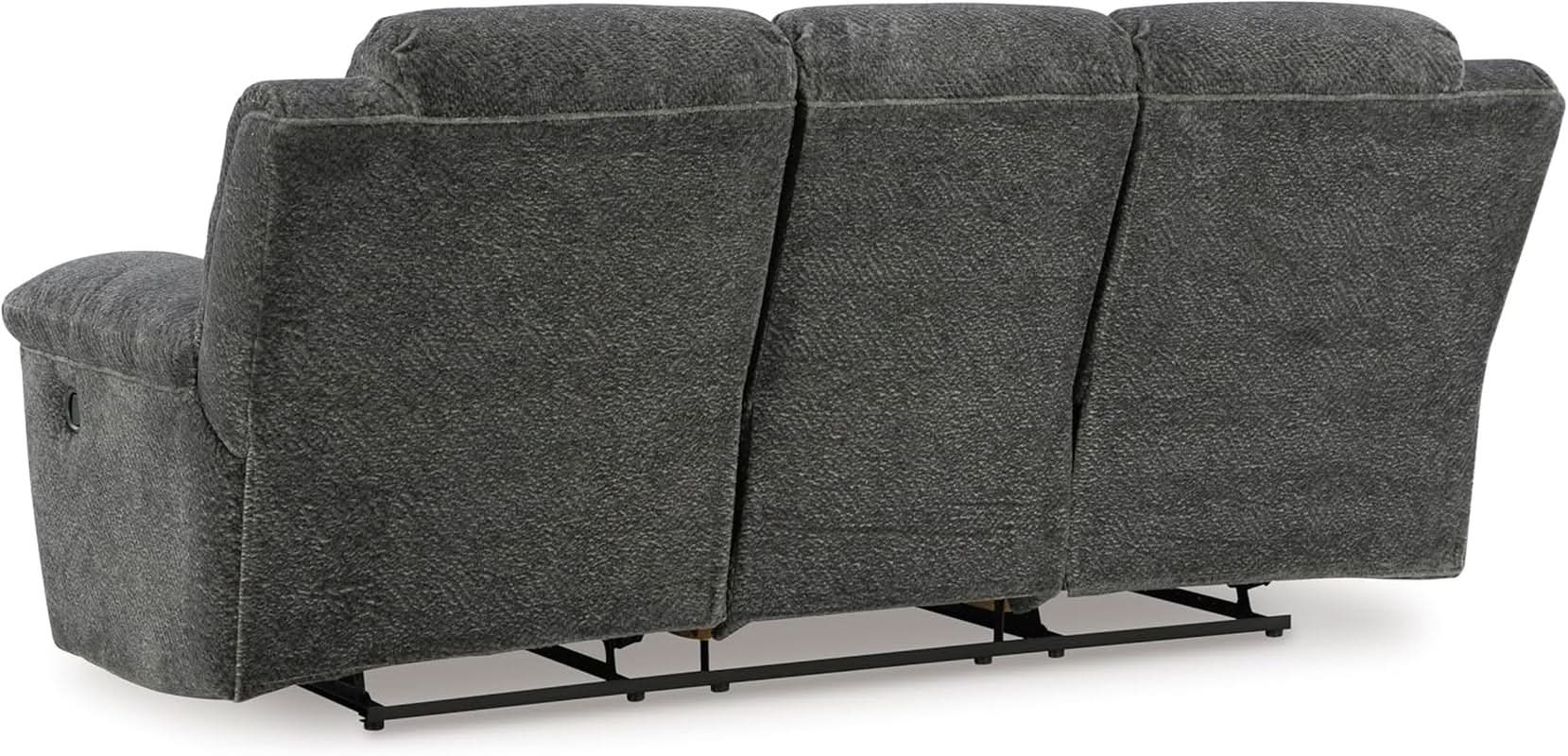 Frohn Gray Oversized Manual Reclining Sofa Living Room