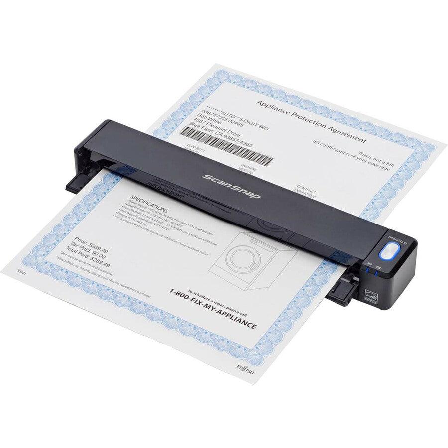 Fujitsu ScanSnap iX100 Mobile Scanner Powered with Neat