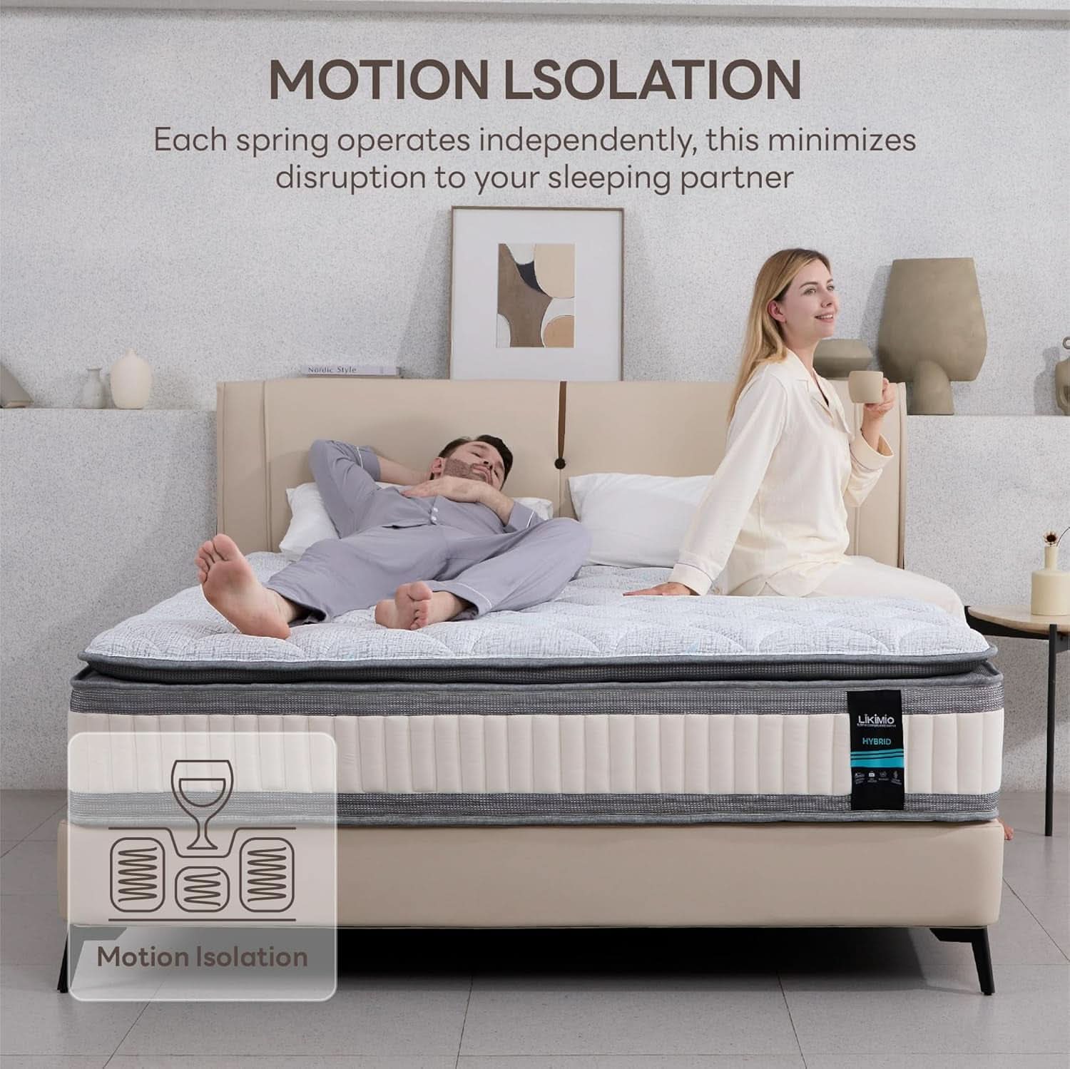 Full Gel Memory Foam Mattress TenInch Zoned Pressure Relief