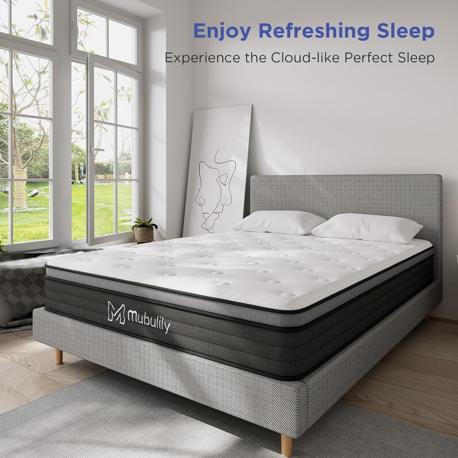 Full Hybrid Mattress 8 Inch Medium Firm Gel Foam