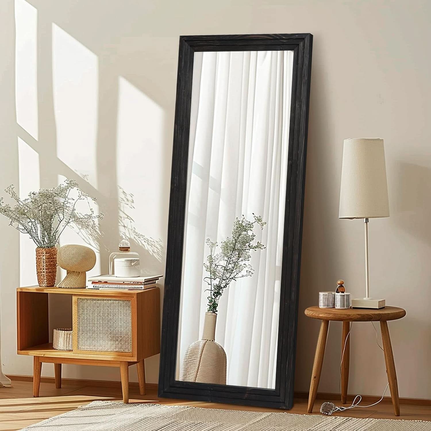 Full Length Mirror 65 By 24 Inch Black Home Decor Accent