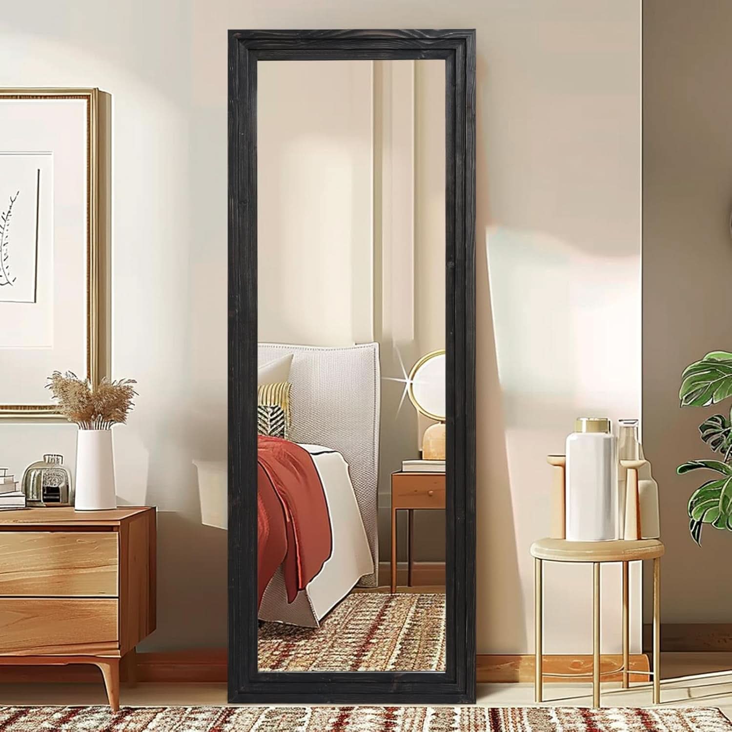 Full Length Mirror 65 By 24 Inch Black Home Decor Accent