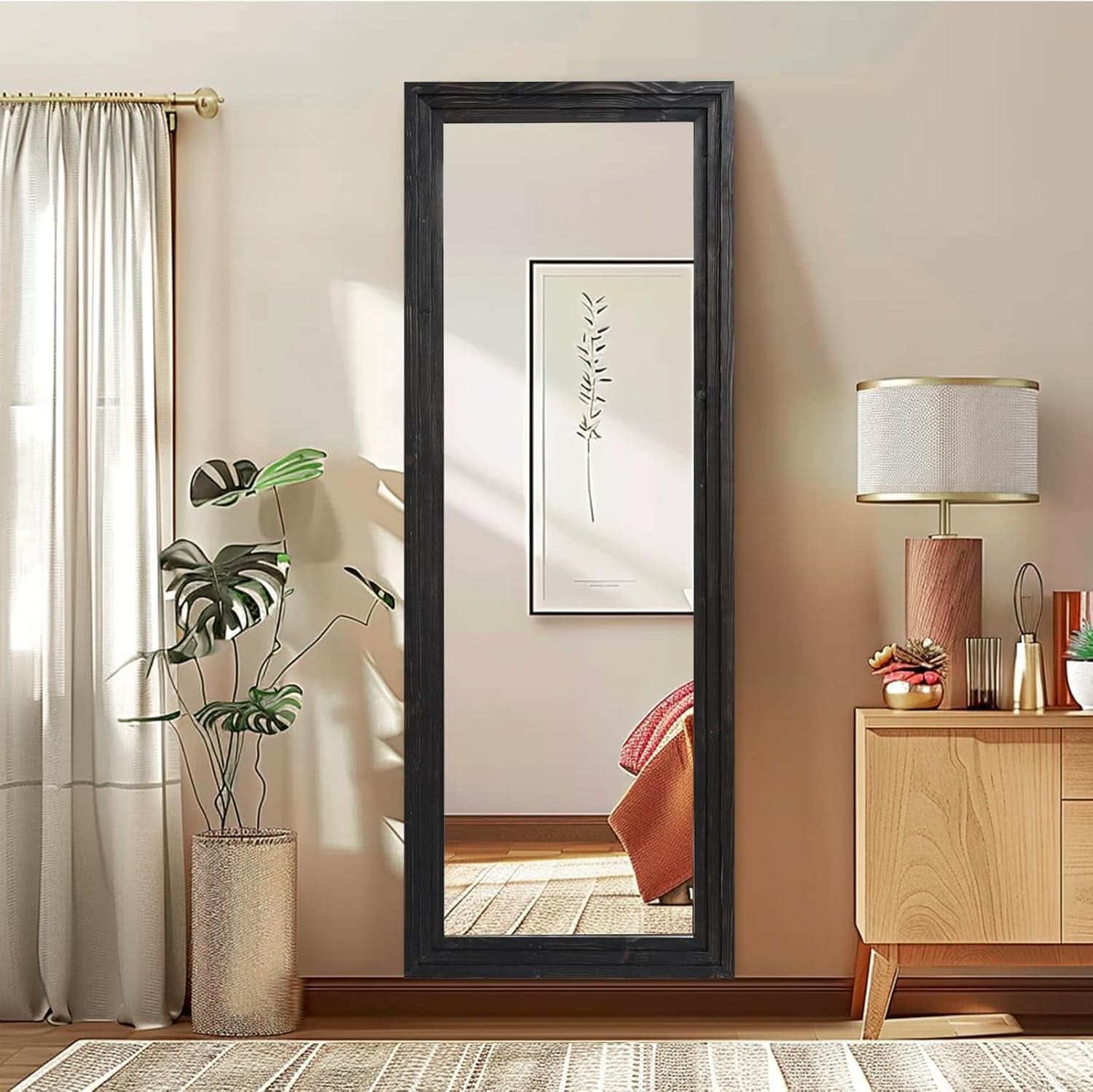 Full Length Mirror 65 By 24 Inch Black Home Decor Accent