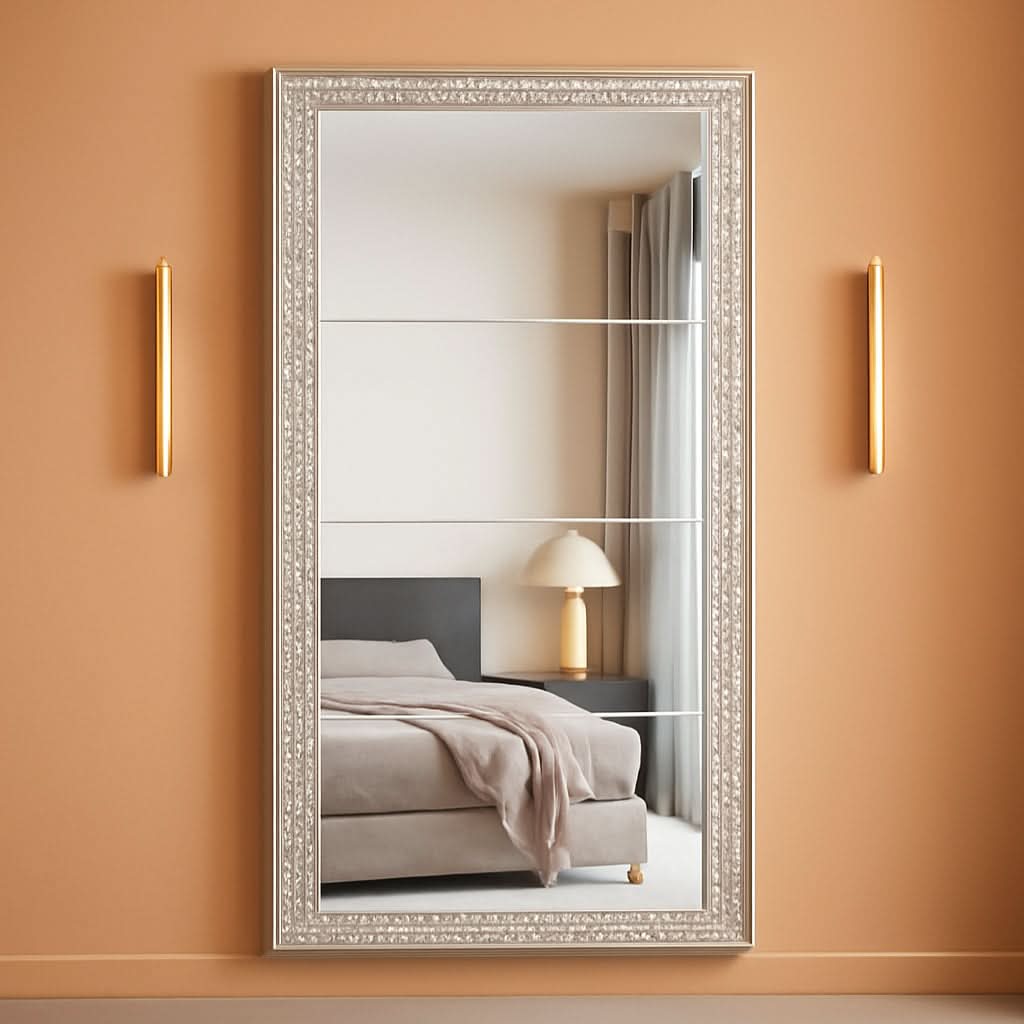Full Length Mirror Tiles 4 Piece Frameless Wall Decor