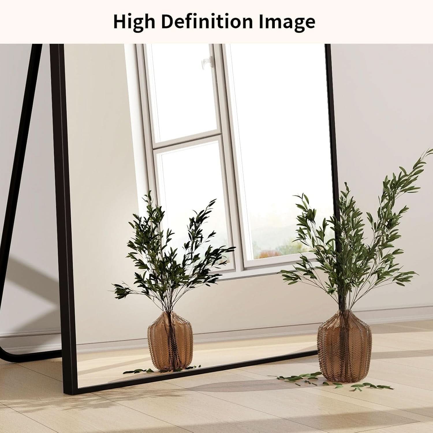 Full Length Mirror With Stand 34x76 Aluminum Frame