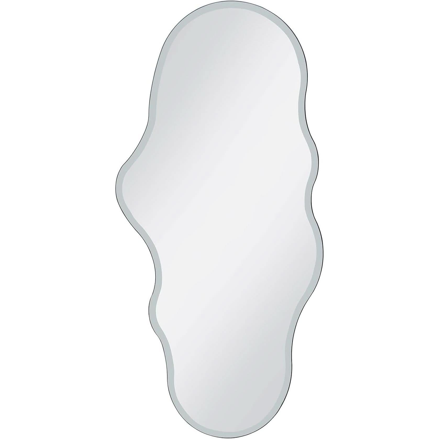 Full Length Wall Mounted Mirror 47x23 Frameless White