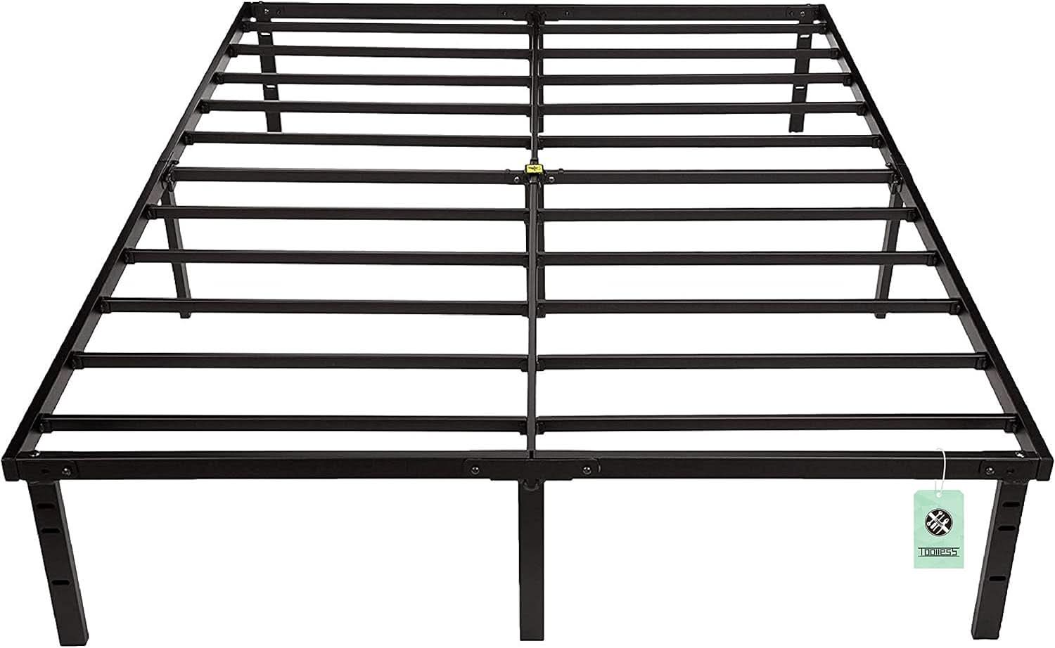 Full Platform Bed Frame With Storage Noiseless Heavy Duty