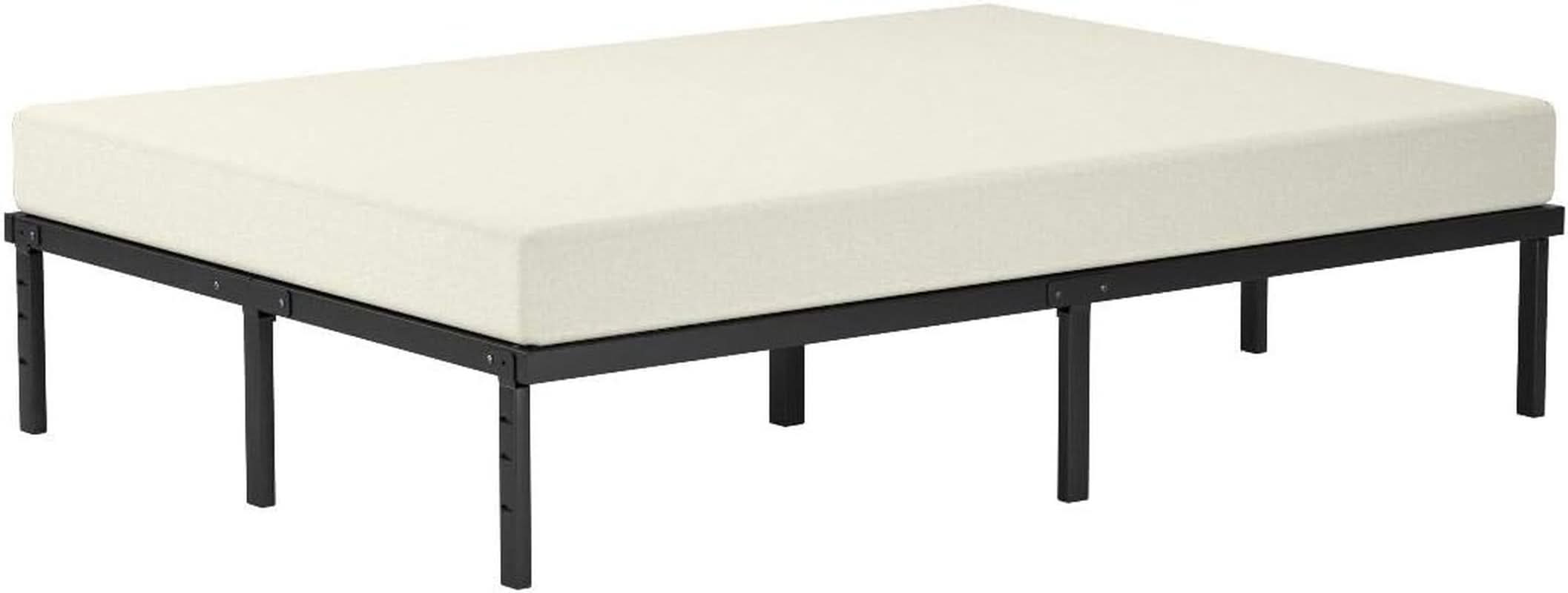 Full Platform Bed Frame With Storage Noiseless Heavy Duty