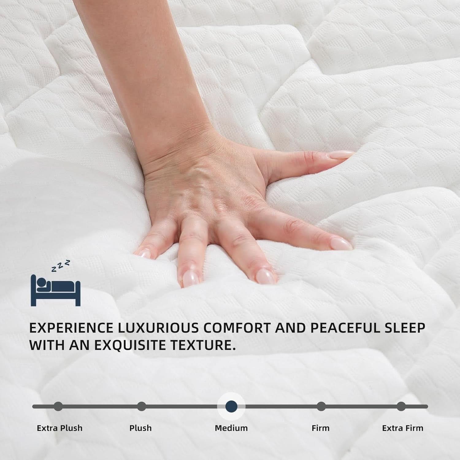 Full Size 10 Inch Hybrid Mattress Fiberglass Free Breathable