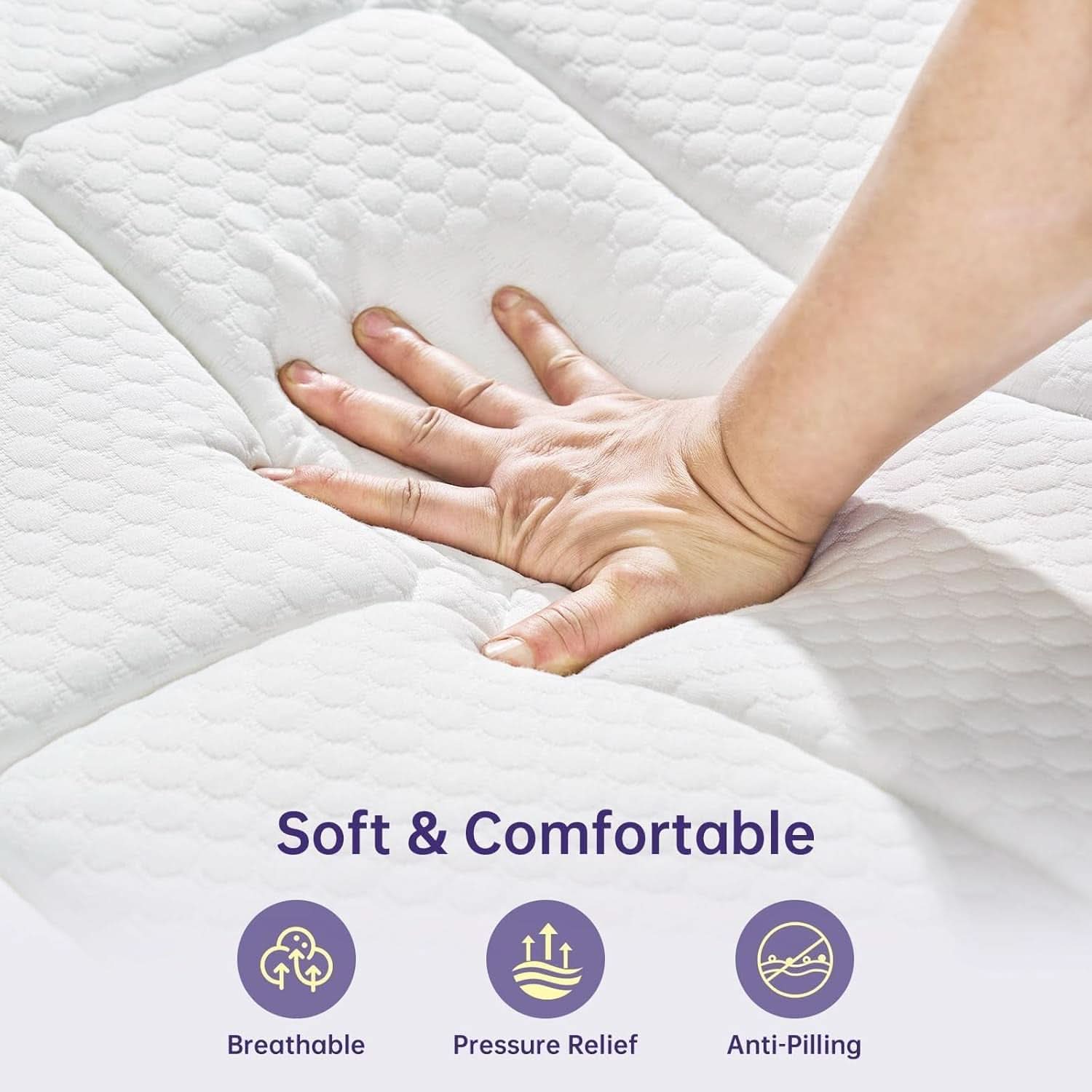 Full Size 10 Inch Hybrid Mattress Pressure Relief Certipur