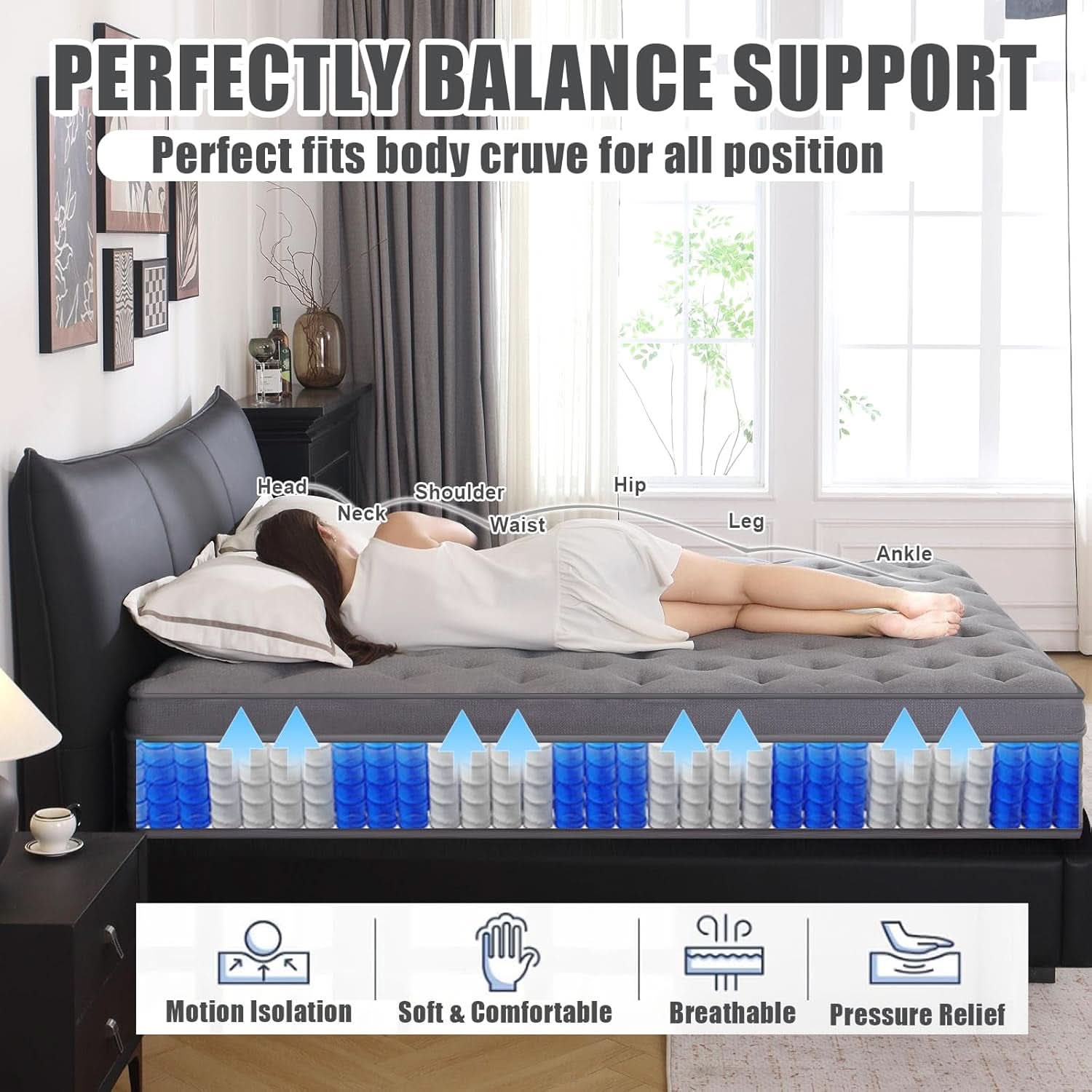 Full Size 12 Inch Memory Foam Mattress Certipur US Certified