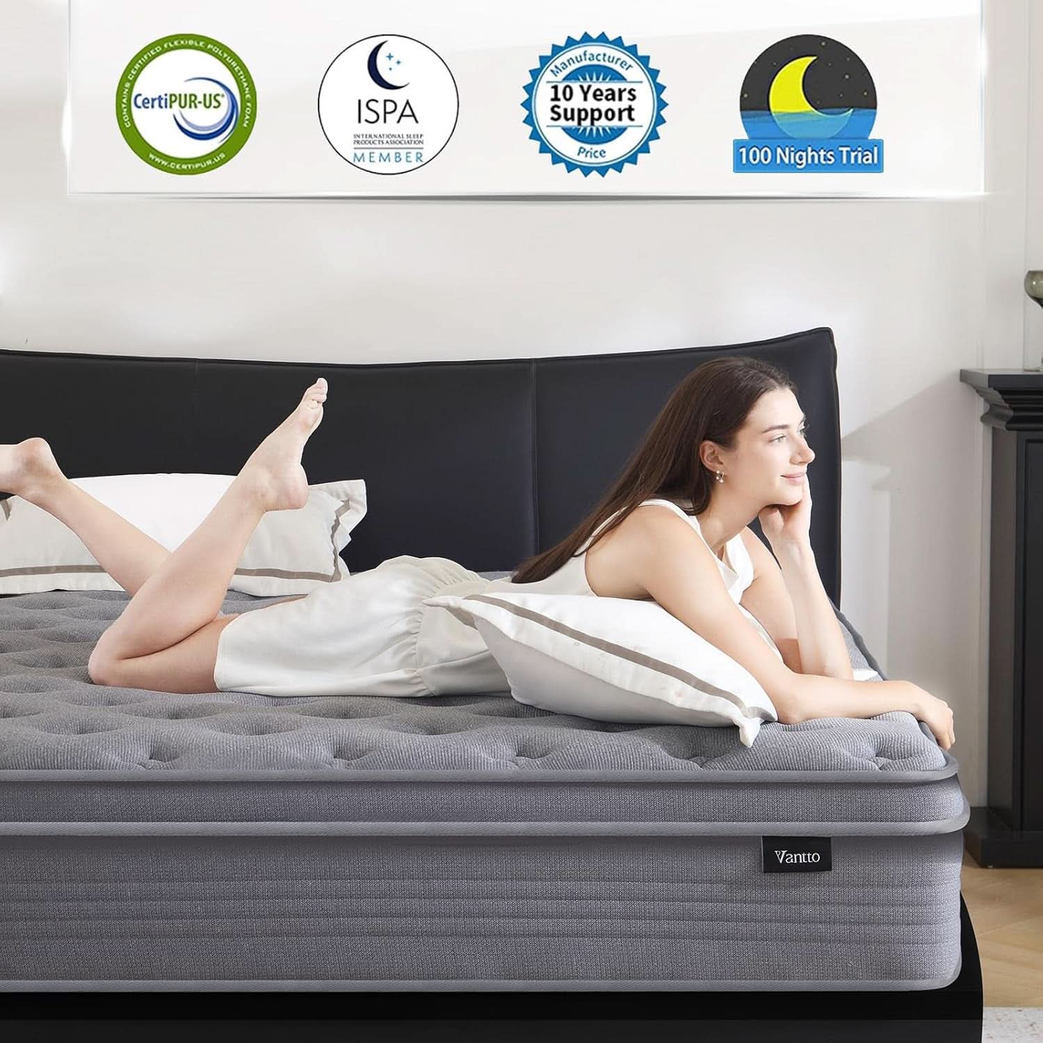 Full Size 12 Inch Memory Foam Mattress Certipur US Certified